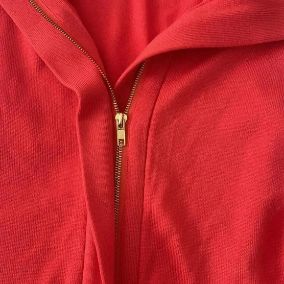 Cache Orange Zip Up Sweater Size M - Picture 6 of 6